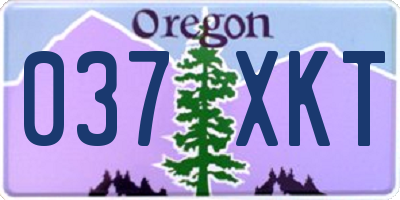 OR license plate 037XKT