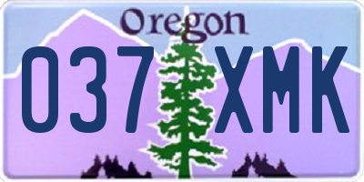 OR license plate 037XMK