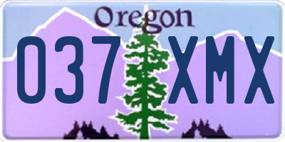 OR license plate 037XMX