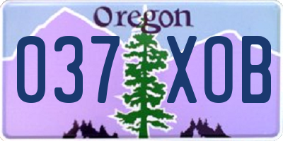 OR license plate 037XOB