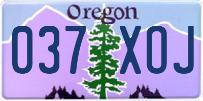 OR license plate 037XOJ