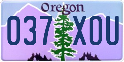 OR license plate 037XOU