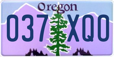 OR license plate 037XQO