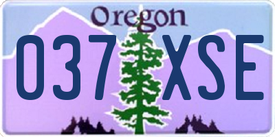 OR license plate 037XSE