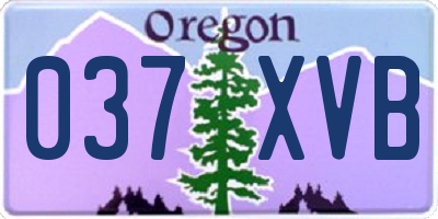 OR license plate 037XVB