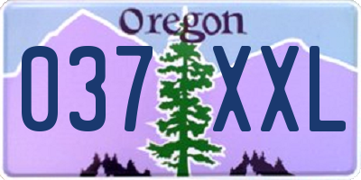 OR license plate 037XXL