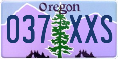 OR license plate 037XXS