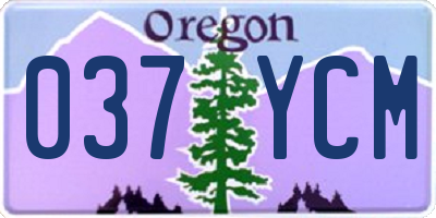 OR license plate 037YCM