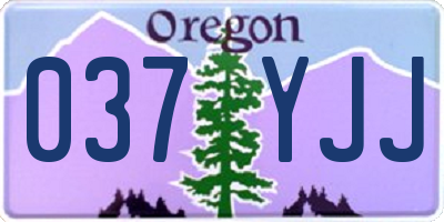 OR license plate 037YJJ
