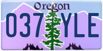 OR license plate 037YLE