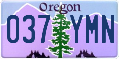 OR license plate 037YMN