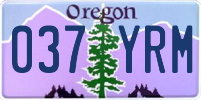 OR license plate 037YRM