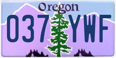 OR license plate 037YWF