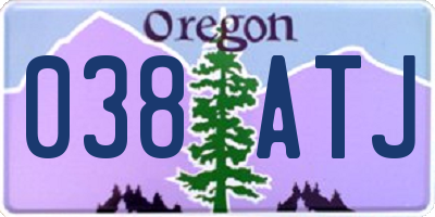 OR license plate 038ATJ