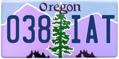 OR license plate 038IAT
