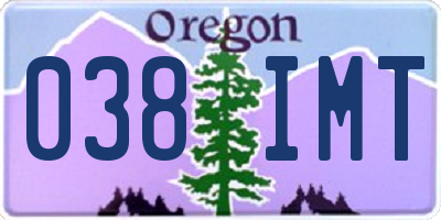 OR license plate 038IMT