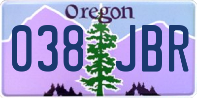 OR license plate 038JBR