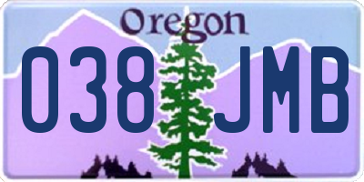 OR license plate 038JMB