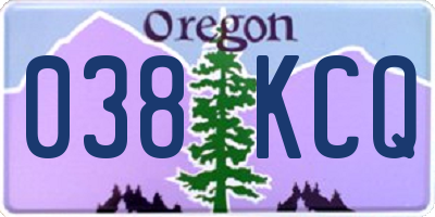 OR license plate 038KCQ