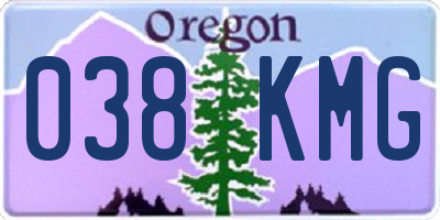 OR license plate 038KMG