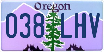 OR license plate 038LHV
