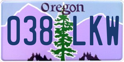 OR license plate 038LKW