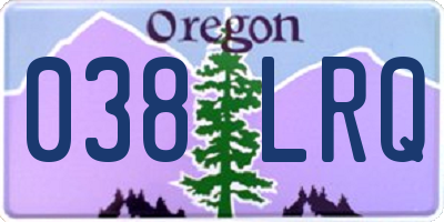OR license plate 038LRQ