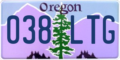 OR license plate 038LTG