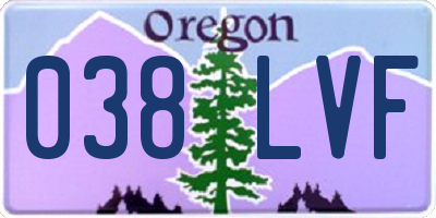 OR license plate 038LVF
