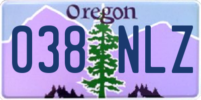 OR license plate 038NLZ
