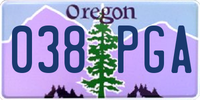 OR license plate 038PGA