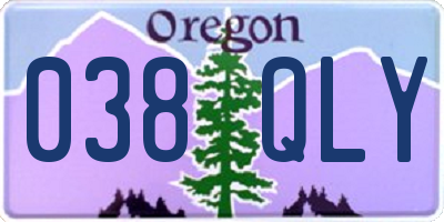 OR license plate 038QLY