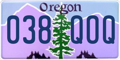 OR license plate 038QOQ