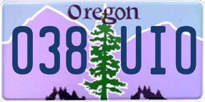 OR license plate 038UIO