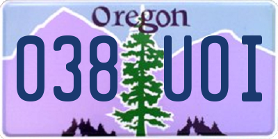 OR license plate 038UOI