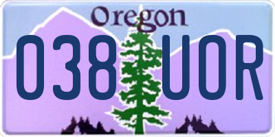 OR license plate 038UOR