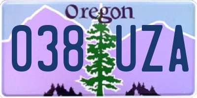 OR license plate 038UZA