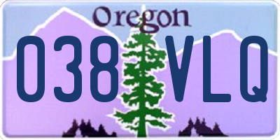 OR license plate 038VLQ