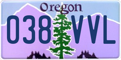 OR license plate 038VVL