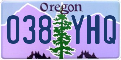 OR license plate 038YHQ