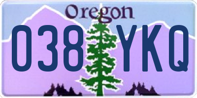 OR license plate 038YKQ