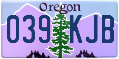OR license plate 039KJB