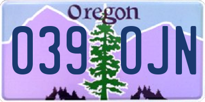 OR license plate 039OJN