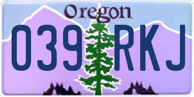 OR license plate 039RKJ