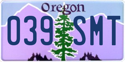 OR license plate 039SMT