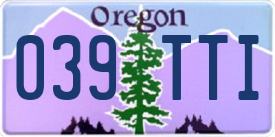OR license plate 039TTI