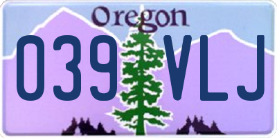 OR license plate 039VLJ