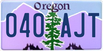 OR license plate 040AJT