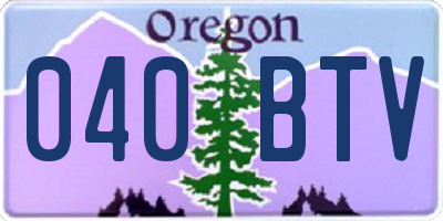 OR license plate 040BTV