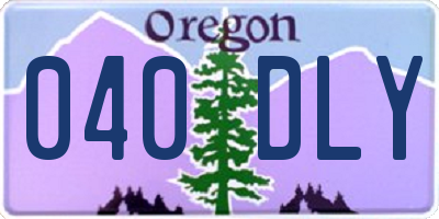 OR license plate 040DLY